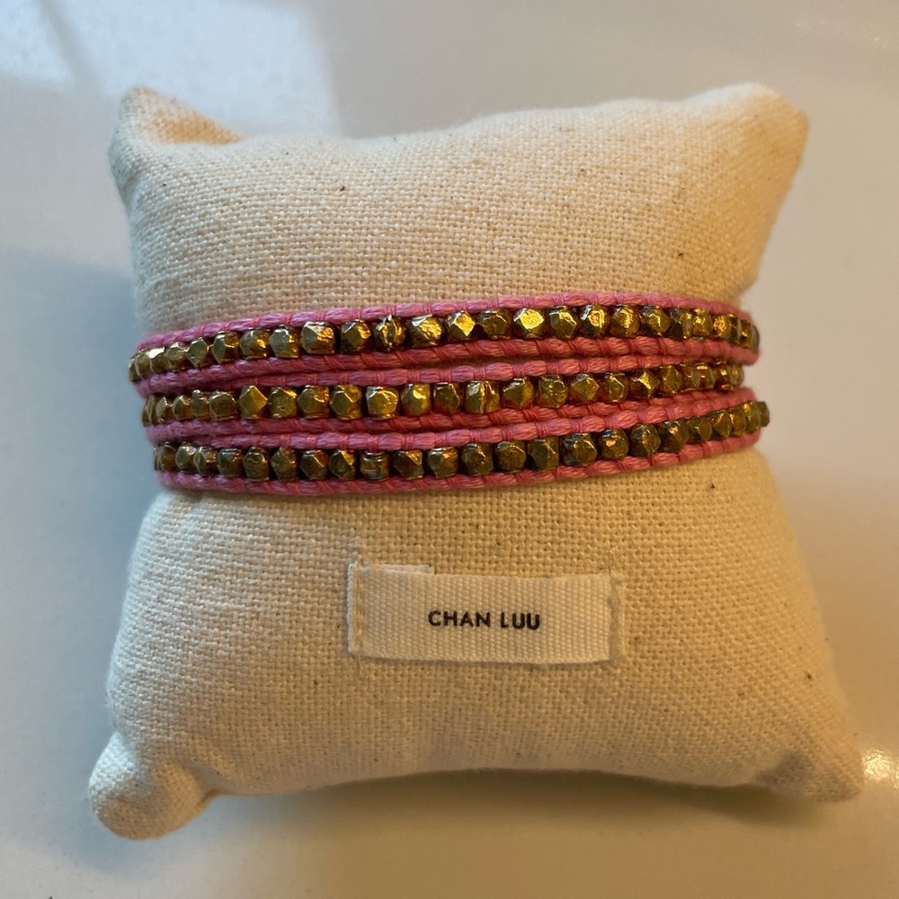 Chan Luu Vintage Gold & Hot Pink Bracelet or Necklace